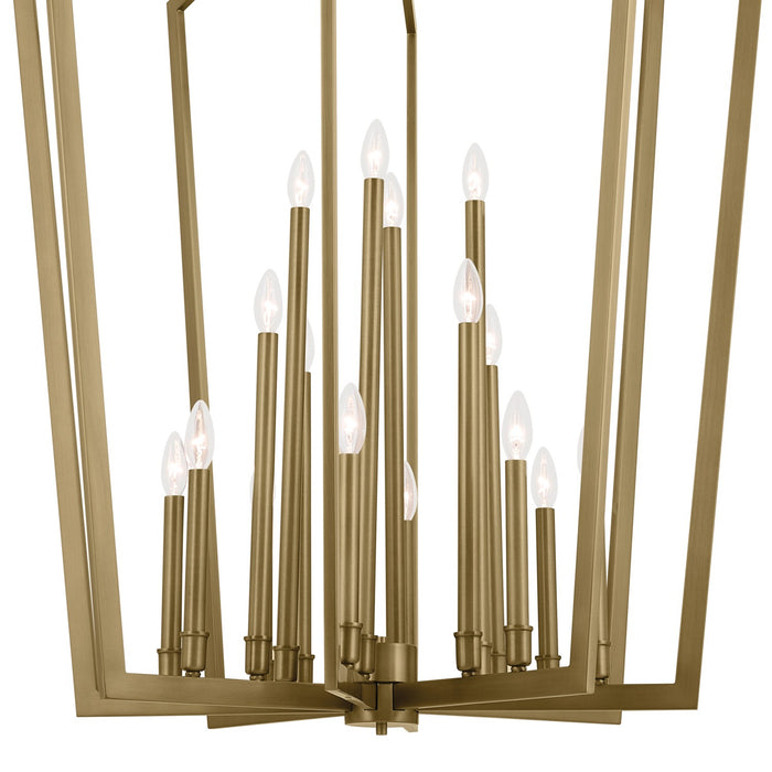 Kichler 43499NBR 16 Light Foyer Pendant, Natural Brass