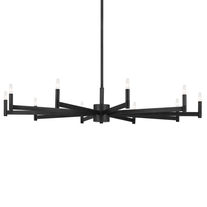 Kichler 52613BK Ten Light Chandelier, Black