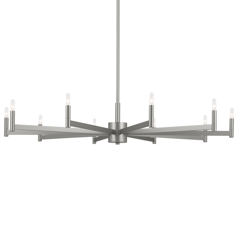 Kichler 52613SN Ten Light Chandelier, Satin Nickel
