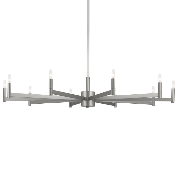 Kichler 52613SN Ten Light Chandelier, Satin Nickel