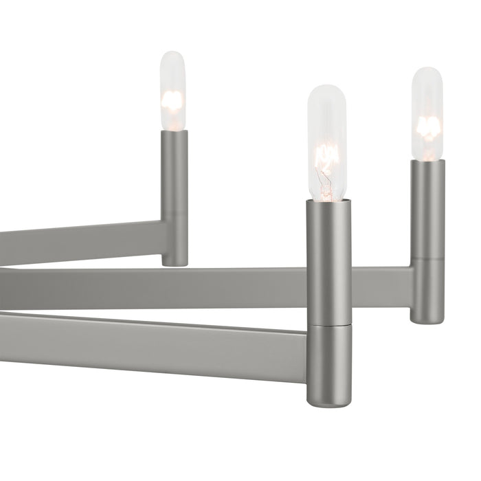 Kichler 52613SN Ten Light Chandelier, Satin Nickel