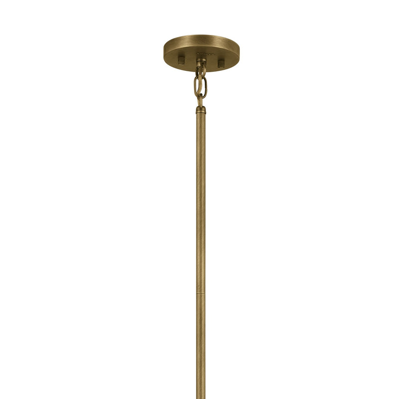 Kichler 52613NBR Ten Light Chandelier, Natural Brass