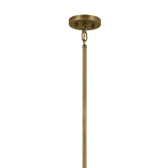 Kichler 52613NBR Ten Light Chandelier, Natural Brass