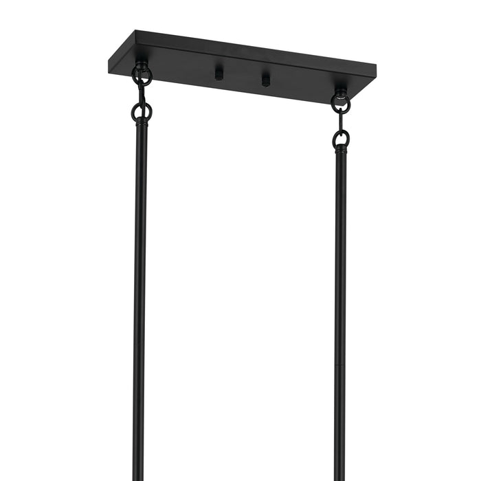 Kichler 52614BK Ten Light Linear Chandelier, Black