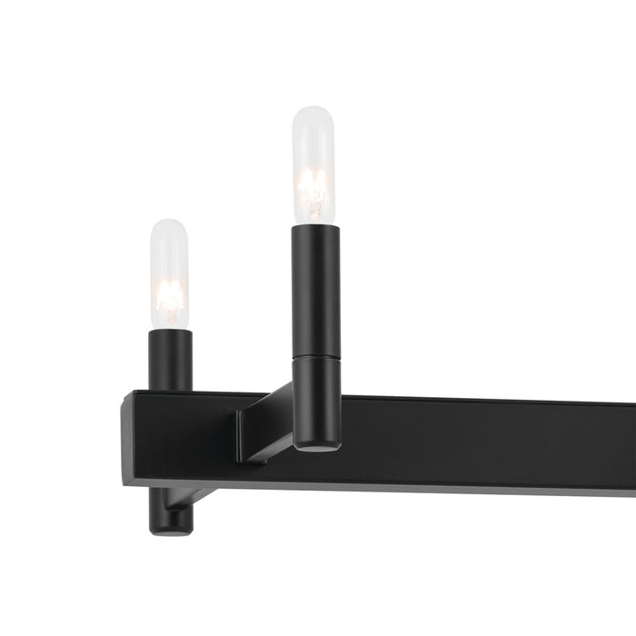 Kichler 52614BK Ten Light Linear Chandelier, Black