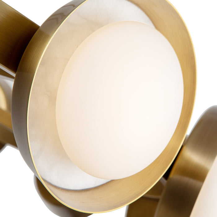 Alora CH320050VB LED Chandelier, Vintage Brass