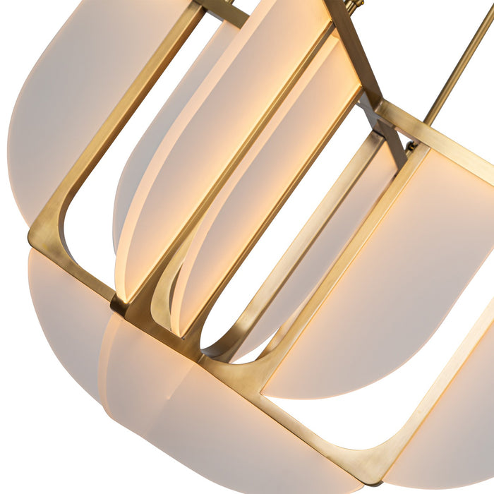 Alora CH336830VB LED Chandelier, Vintage Brass