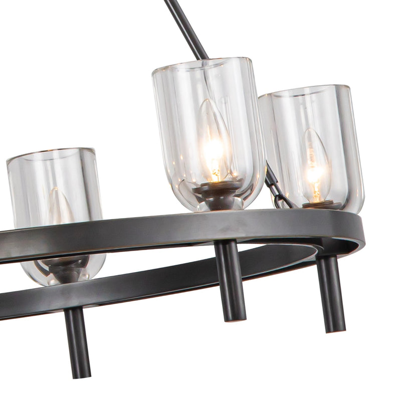 Alora CH338632UBCC Six Light Chandelier, Clear Crystal/Urban Bronze