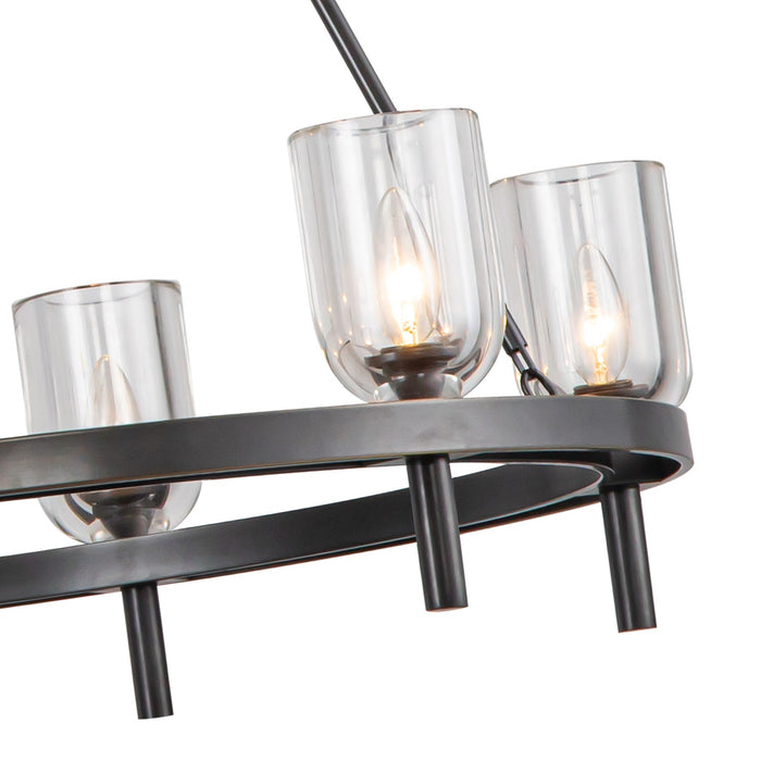 Alora CH338632UBCC Six Light Chandelier, Clear Crystal/Urban Bronze