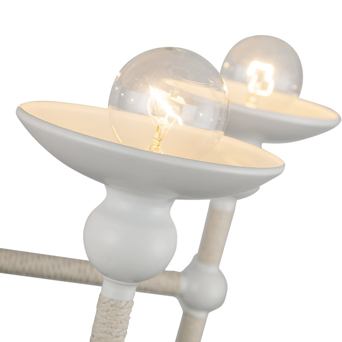 Alora CH343625MWCN Six Light Chandelier, Matte White/Cotton