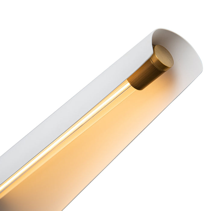 Alora CH347346MWVB LED Chandelier, Matte White/Vintage Brass