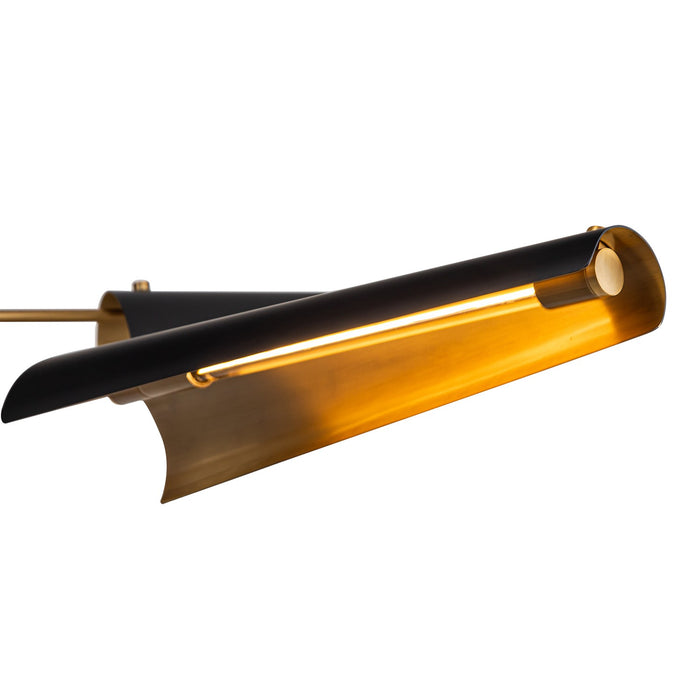 Alora CH347646MBVB LED Chandelier, Matte Black/Vintage Brass