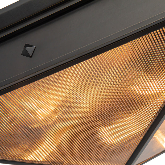 Alora FM332919UBCR Four Light Flush Mount, Ribbed Glass/Urban Bronze