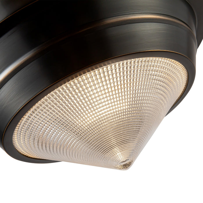 Alora FM348010UBPG One Light Flush Mount, Urban Bronze/Prismatic Glass