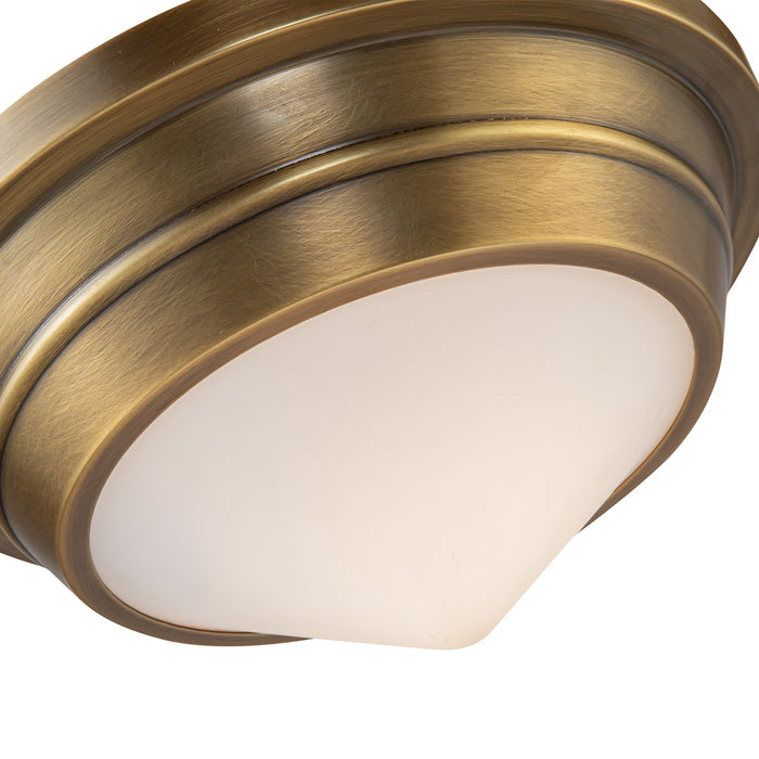 Alora FM348010VBOP One Light Flush Mount, Vintage Brass/Opal Matte Glass