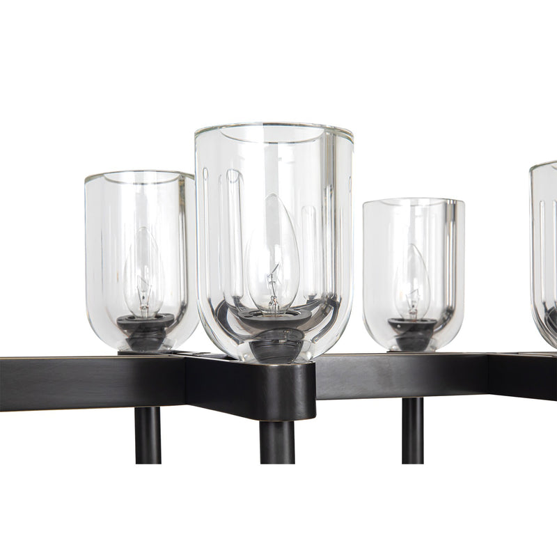 Alora LP338052UBCC Ten Light Linear Pendant, Clear Crystal/Urban Bronze
