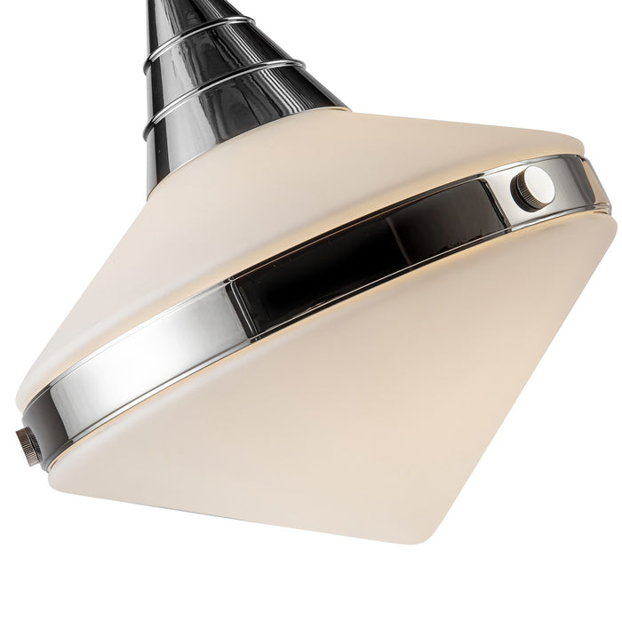 Alora LP348241PNOP Two Light Linear Pendant, Polished Nickel/Opal Matte Glass