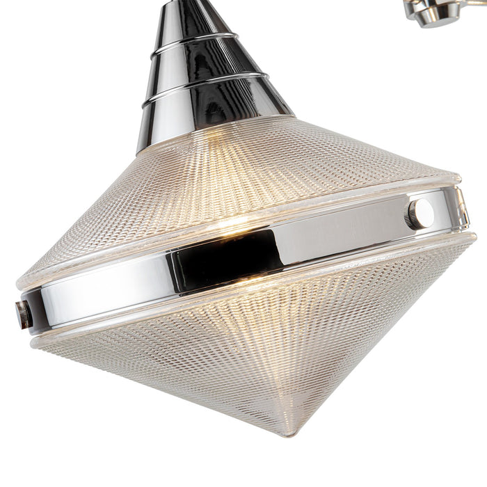 Alora LP348241PNPG Two Light Linear Pendant, Polished Nickel/Prismatic Glass