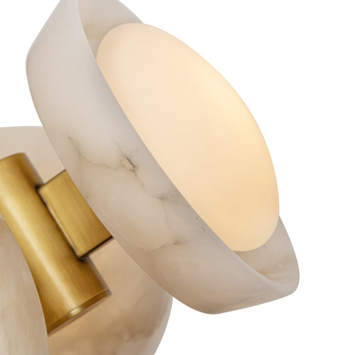 Alora PD320313VBAR LED Pendant, Vintage Brass/Alabaster