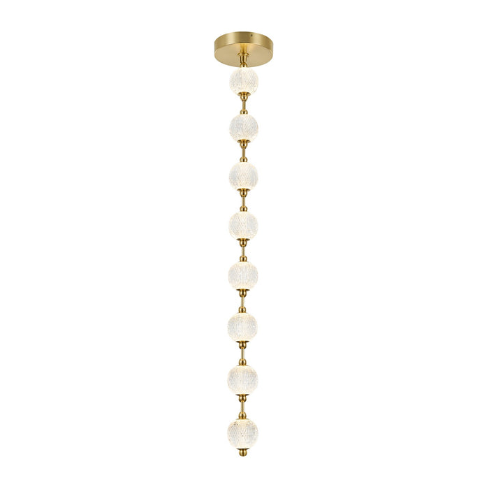 Alora PD321708NB LED Pendant, Natural Brass