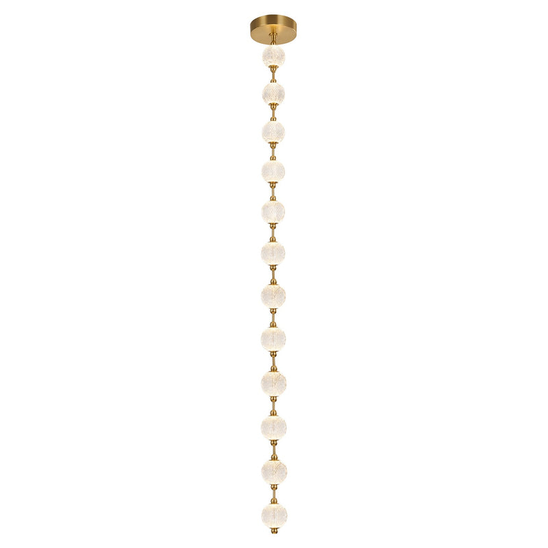 Alora PD321712NB LED Pendant, Natural Brass
