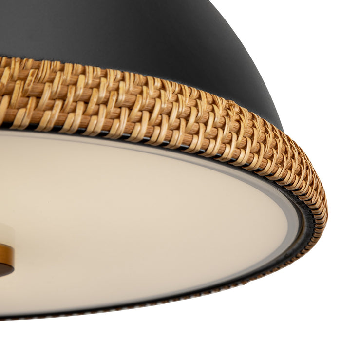 Alora PD331016MBVB Two Light Pendant, Matte Black/Vintage Brass