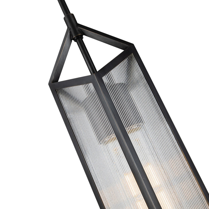 Alora PD332119UBCR One Light Pendant, Ribbed Glass/Urban Bronze