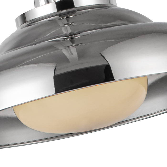 Alora PD344014PNGO One Light Pendant, Polished Nickel/Glossy Opal