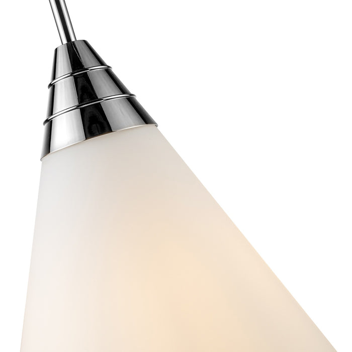 Alora PD348022PNOP One Light Pendant, Polished Nickel/Opal Matte Glass