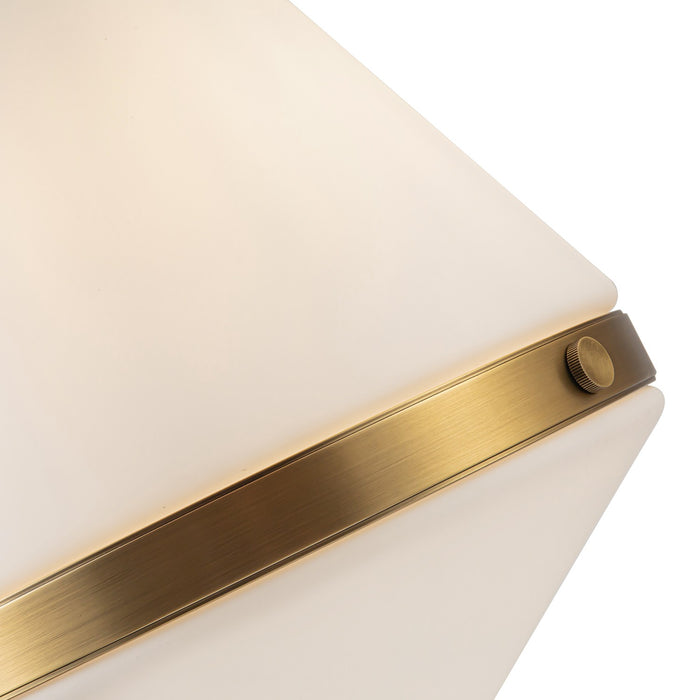 Alora PD348022VBOP One Light Pendant, Vintage Brass/Opal Matte Glass