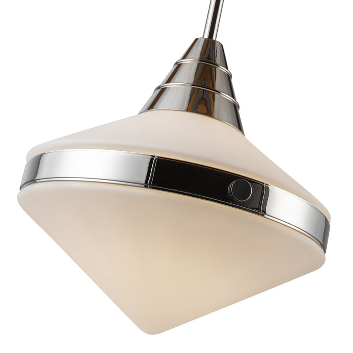 Alora PD348114PNOP One Light Pendant, Polished Nickel/Opal Matte Glass