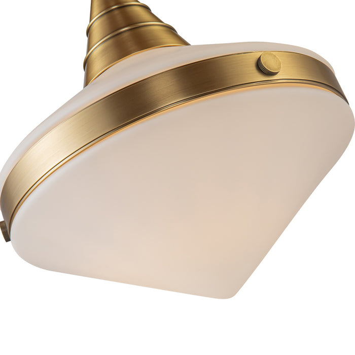 Alora PD348114VBOP One Light Pendant, Vintage Brass/Opal Matte Glass