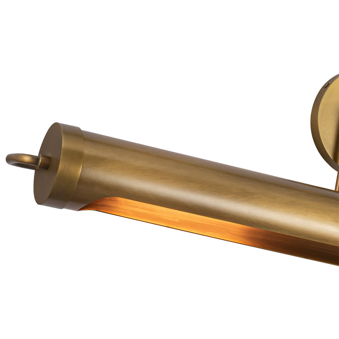 Alora PL355232VB Two Light Picture Light, Vintage Brass