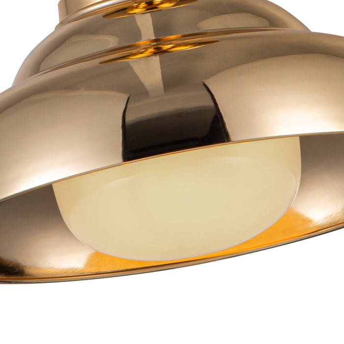 Alora SF344012PBGO One Light Semi-Flush Mount, Polished Brass/Glossy Opal