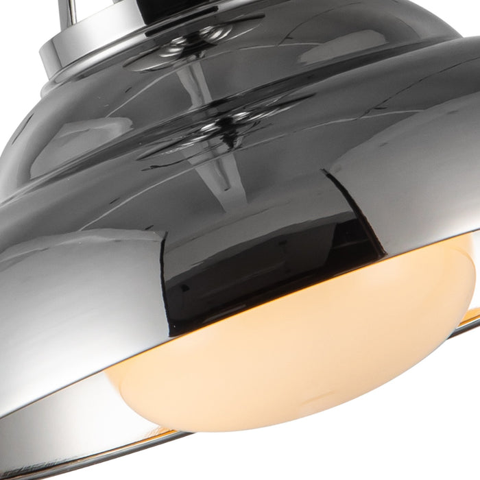 Alora SF344012PNGO One Light Semi-Flush Mount, Polished Nickel/Glossy Opal