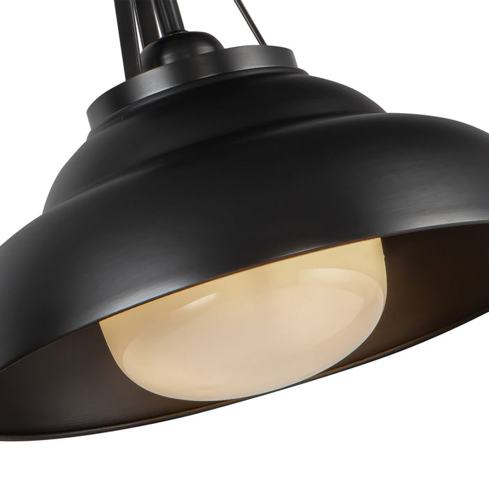 Alora SF344012UBGO One Light Semi-Flush Mount, Urban Bronze/Glossy Opal