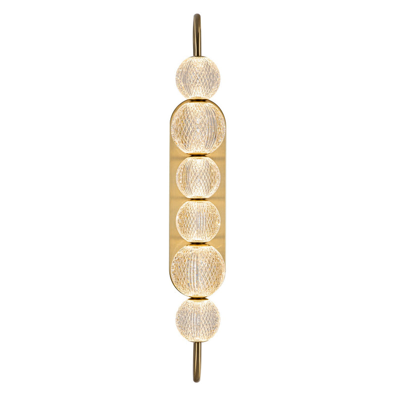 Alora WV321628NB LED Vanity, Natural Brass