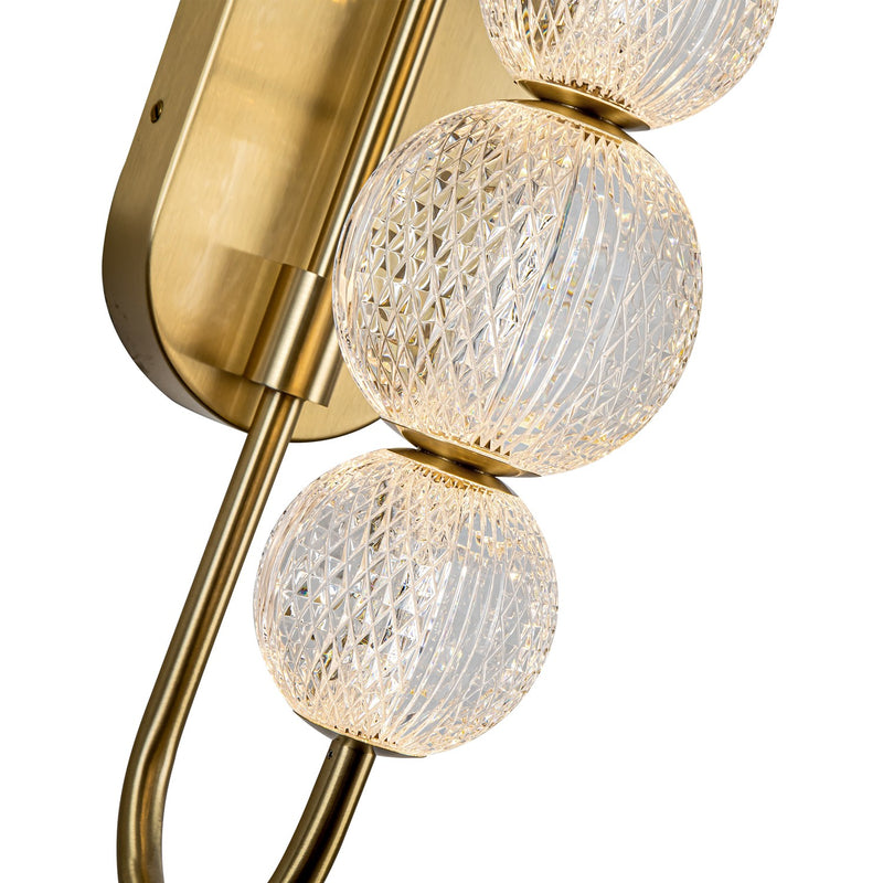 Alora WV321628NB LED Vanity, Natural Brass