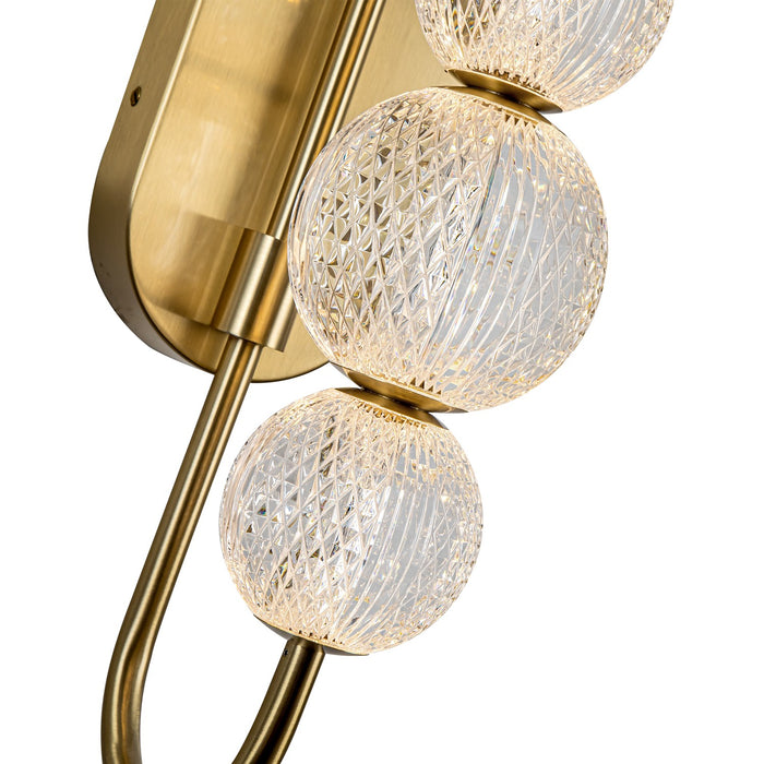 Alora WV321628NB LED Vanity, Natural Brass