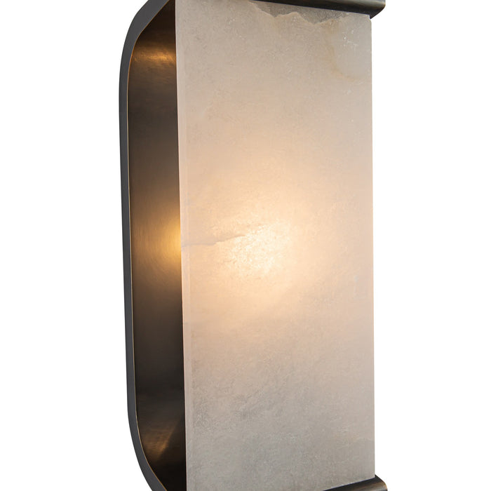 Alora WV327010UBAR One Light Wall Sconce, Urban Bronze/Alabaster