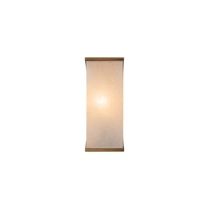 Alora WV327010VBAR One Light Wall Sconce, Vintage Brass/Alabaster