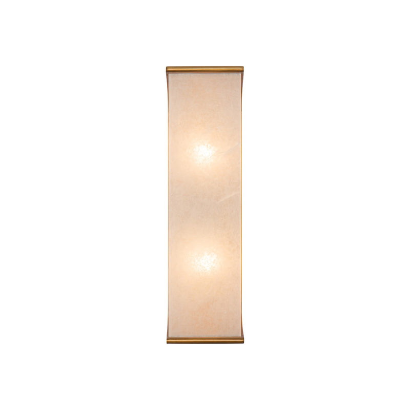 Alora WV327015VBAR Two Light Vanity, Vintage Brass/Alabaster