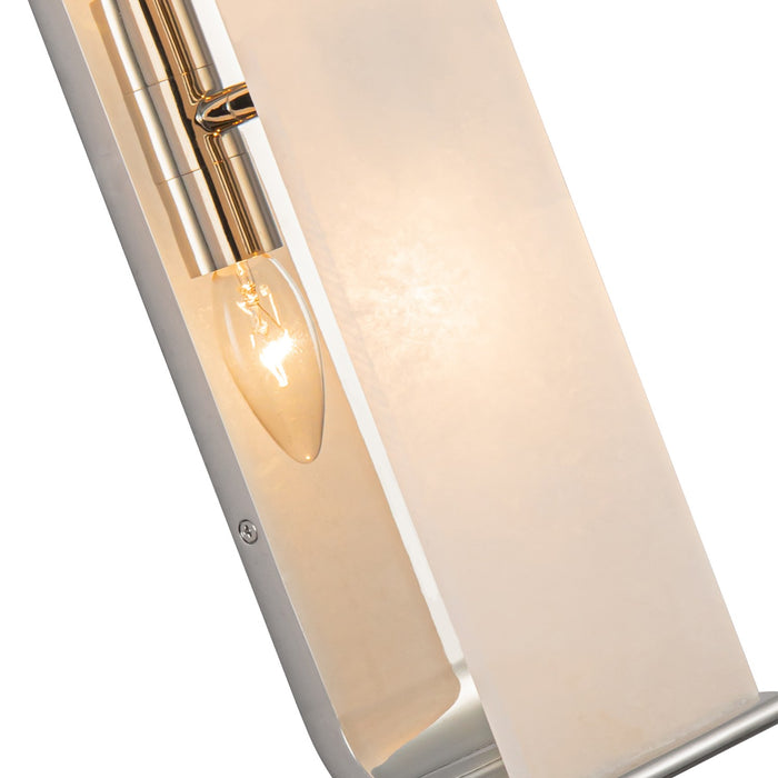 Alora WV327019PNAR Two Light Vanity, Polished Nickel/Alabaster