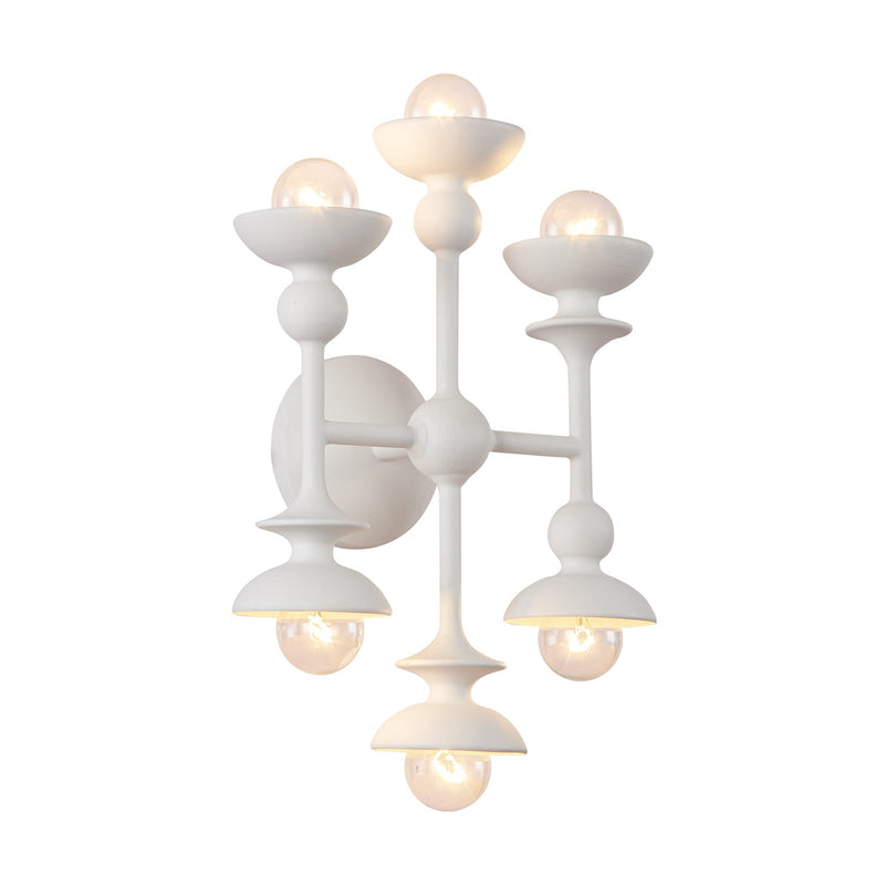Alora WV328611AW Six Light Vanity, Antique White