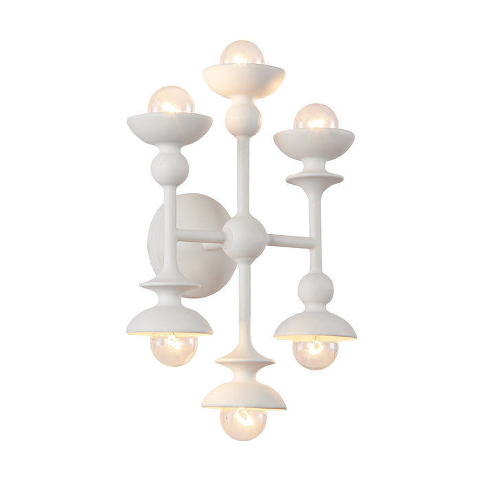 Alora WV328611AW Six Light Vanity, Antique White