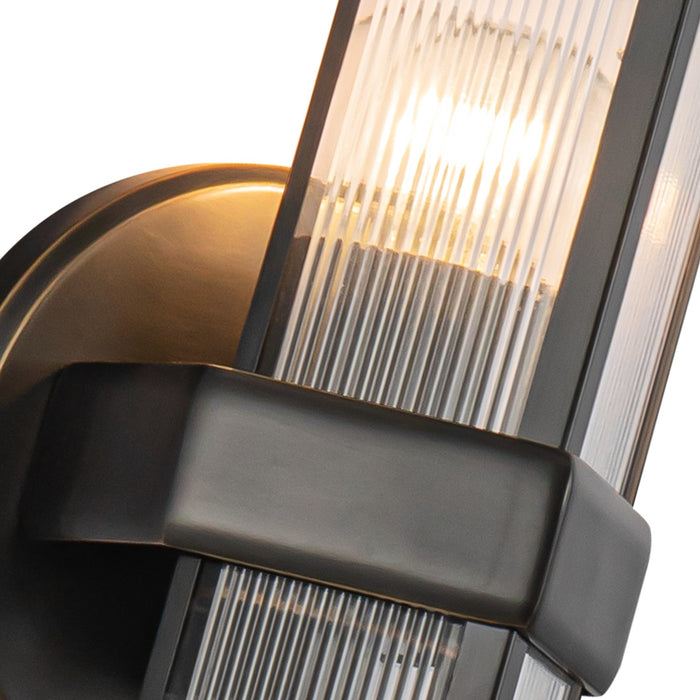 Alora WV332904UBCR One Light Wall Sconce, Ribbed Glass/Urban Bronze