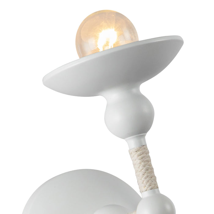 Alora WV343104MWCN One Light Wall Sconce, Matte White/Cotton