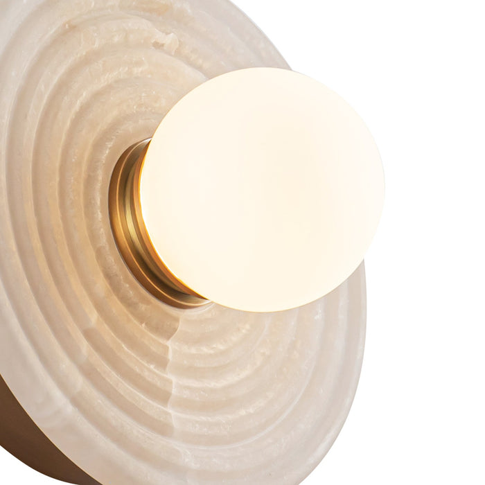Alora WV346006VBAR LED Vanity, Vintage Brass/Alabaster