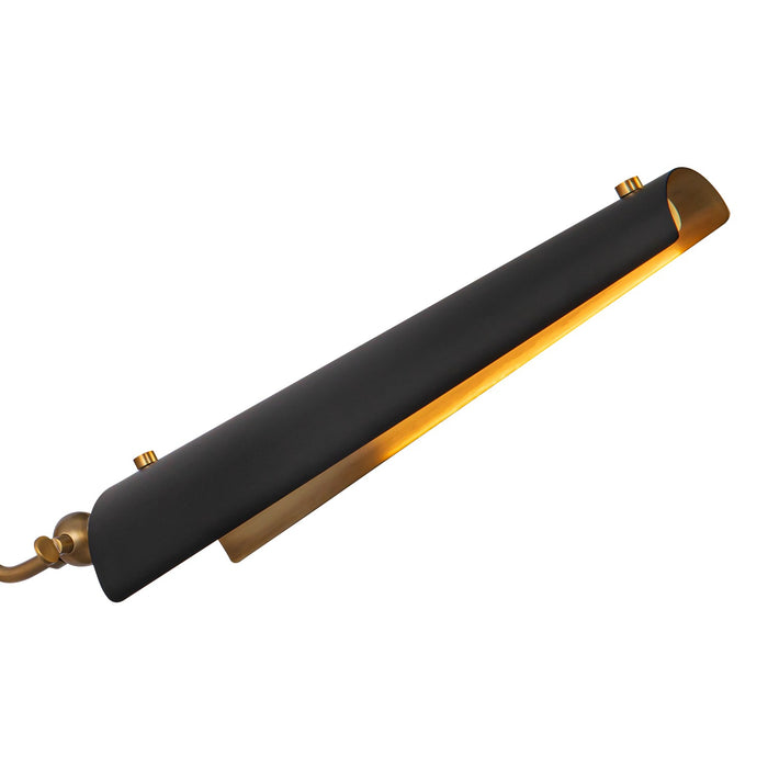 Alora WV347104MBVB LED Vanity, Matte Black/Vintage Brass
