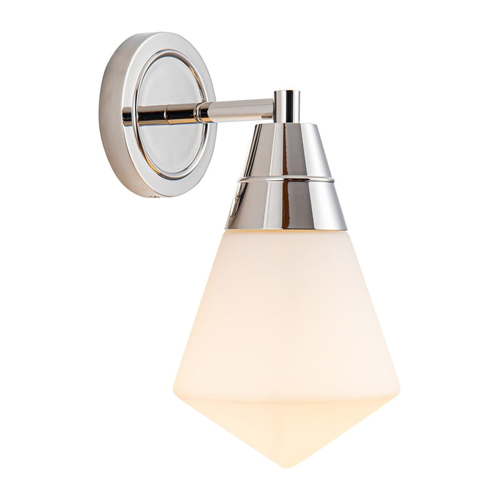 Alora WV348106PNOP One Light Wall Sconce, Polished Nickel/Opal Matte Glass